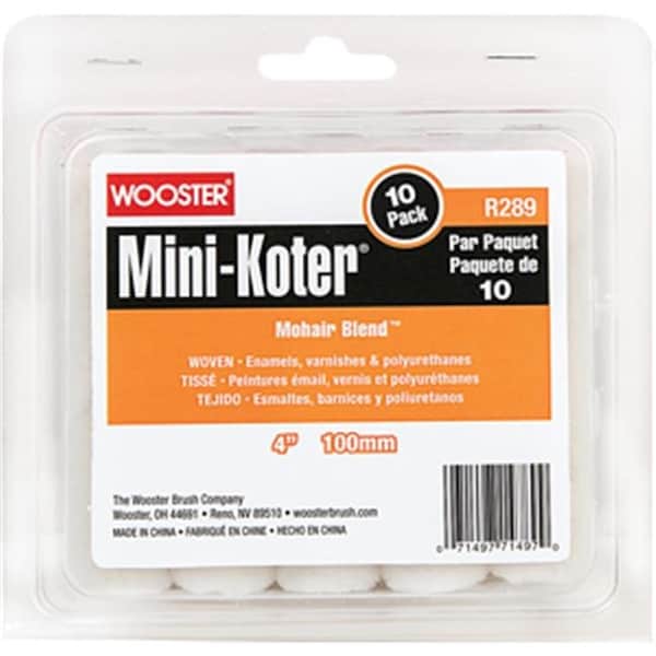 Wooster Wooster R289-4 4 in. Mini-Koter Mohair Blend Roller; Pack of 10 71497189714 - main